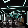 Modern Internet Cafe Simple Technology Sense Internet Cafe 3d model