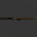 Modern Tactical Rifle With Brown And Black Finish And Rail System