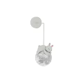Cute Rabbit Shaped Wall Lamp With Glowing Moon Like Sphere Design 3d model