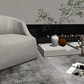 Modern single sofa 3d model