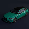 Green Sporty Station Wagon With Sleek Body Lines And Alloy Wheels
