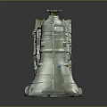 Industrial Automotive Gearbox Equipment with Silver Metal Casing Internal Gear Structure and Yellow Fasteners