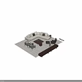 Modern Curved Sectional Sofa And Wooden Coffee Table Combination For Elegant Minimalist Living Room