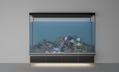 Modern fish tank 3d model