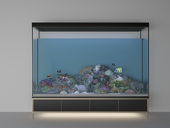 Modern fish tank 3d model