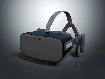 VR Headset With Modern Ergonomic Head Strap And Sleek Two Tone Exterior Design 3d model