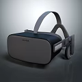 VR Headset With Modern Ergonomic Head Strap And Sleek Two Tone Exterior Design
