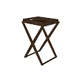 Simple Wooden Side Table With X Shaped Legs And Square Top Design