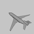 White And Blue Passenger Plane With Modern Design Cockpit Windows And Landing Gear