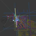 Aerial Planning of Modern Large Public Building With River Greenery Roads and Parking Area