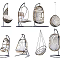 Stylish Wicker Hammock Chairs with Various Designs Stands and Comfortable Cushions