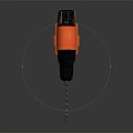 Orange and Black Cordless Electric Drill with Drill Bit for DIY Projects 3d model