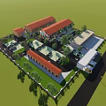 Modern Hot Spring Hotel Main Entrance Gate With Stylish Lighting And Glass Design