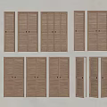 Wooden Sliding Doors With Paneled And Louvered Designs And Natural Color Options