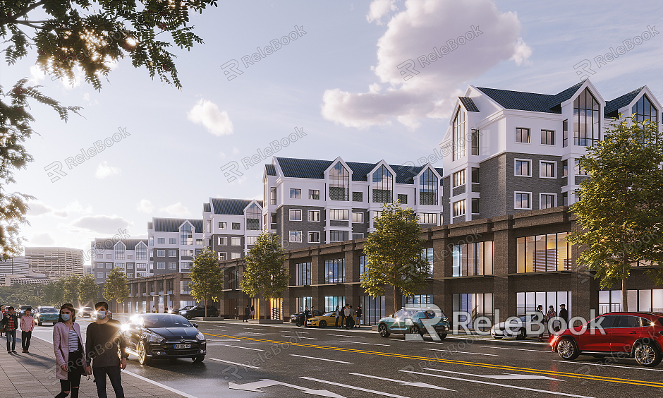 Residential along the street of Jianou Commercial Street model