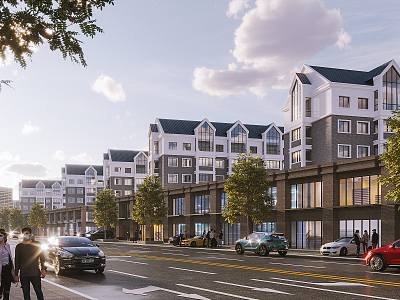 Residential along the street of Jianou Commercial Street model