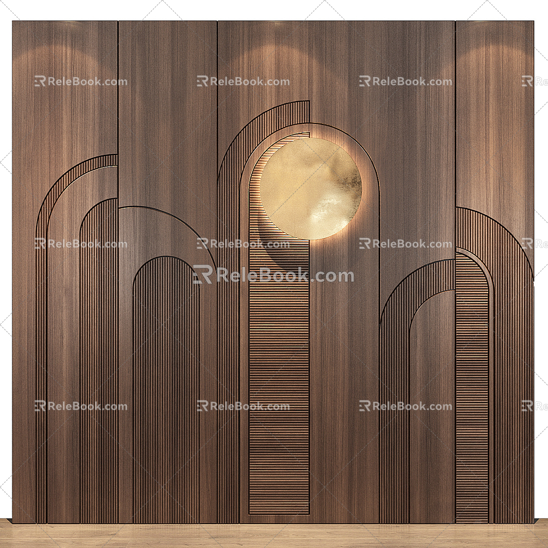 Modern background wall 3d model