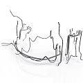 Industrial Metal Equipment With Intricate Wire Frame And Mechanical Structure Design