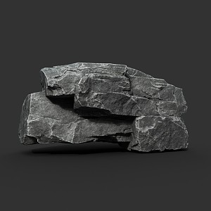 Rock Obsidian Stone Block Natural Landscape 3d model