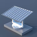 Efficient Solar Panel Structure With Gray Base And Stable Stand Design 3d model