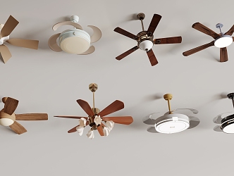 fan chandelier fan light 3d model