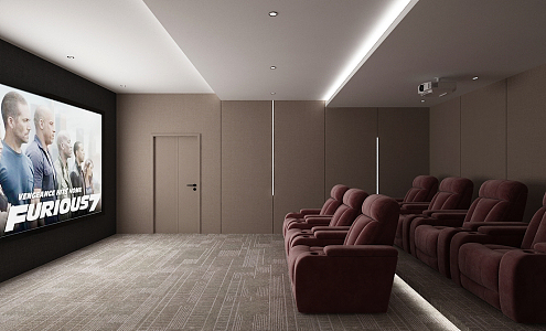 modern video room 3d model