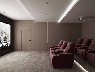 modern video room 3d model