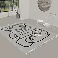 Modern Square Carpet 3d model