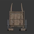 Vintage Wooden Wheelbarrow With Classic Design And Single Wheel Construction
