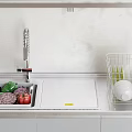 Modern Double Bowl Kitchen Sink Appliance for Washing Vegetables and Drying Utensils