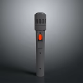 Household Microphone For Daily Use With Gray Body And Red Button
