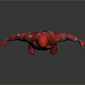 SpiderMan Character In Red And Blue Torn Suit Standing With Arms Outstretched