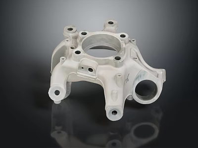 Precision Mechanical Equipment Metal Component With Multiple Holes And Connecting Parts 3d model