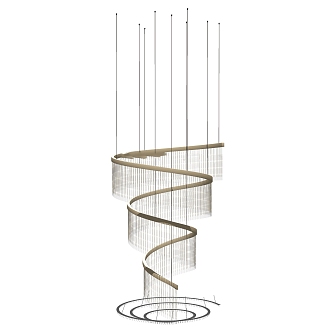 Light Luxury Chandelier European and American Chandelier 3d model