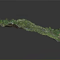 Terrain Model Featuring Green Vegetation Water Bodies And Natural Landform Details