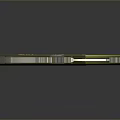 Industrial Mechanical Component With Elongated Metal Structure Support Brackets And Surface Details
