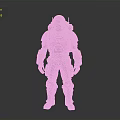 Futuristic Full Body Metallic Armor With Silver Gold Accents And Detailed Design
