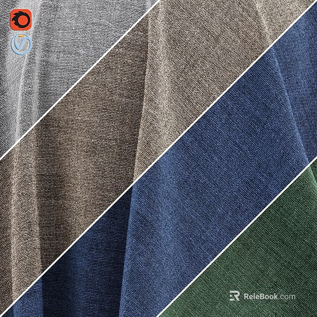 Fabric Components Featuring Various Colors And Textured Patterns For Home Decor 3d model 