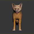 3D Animated Fox Game Character With Vibrant Orange Fur And Open Mouth