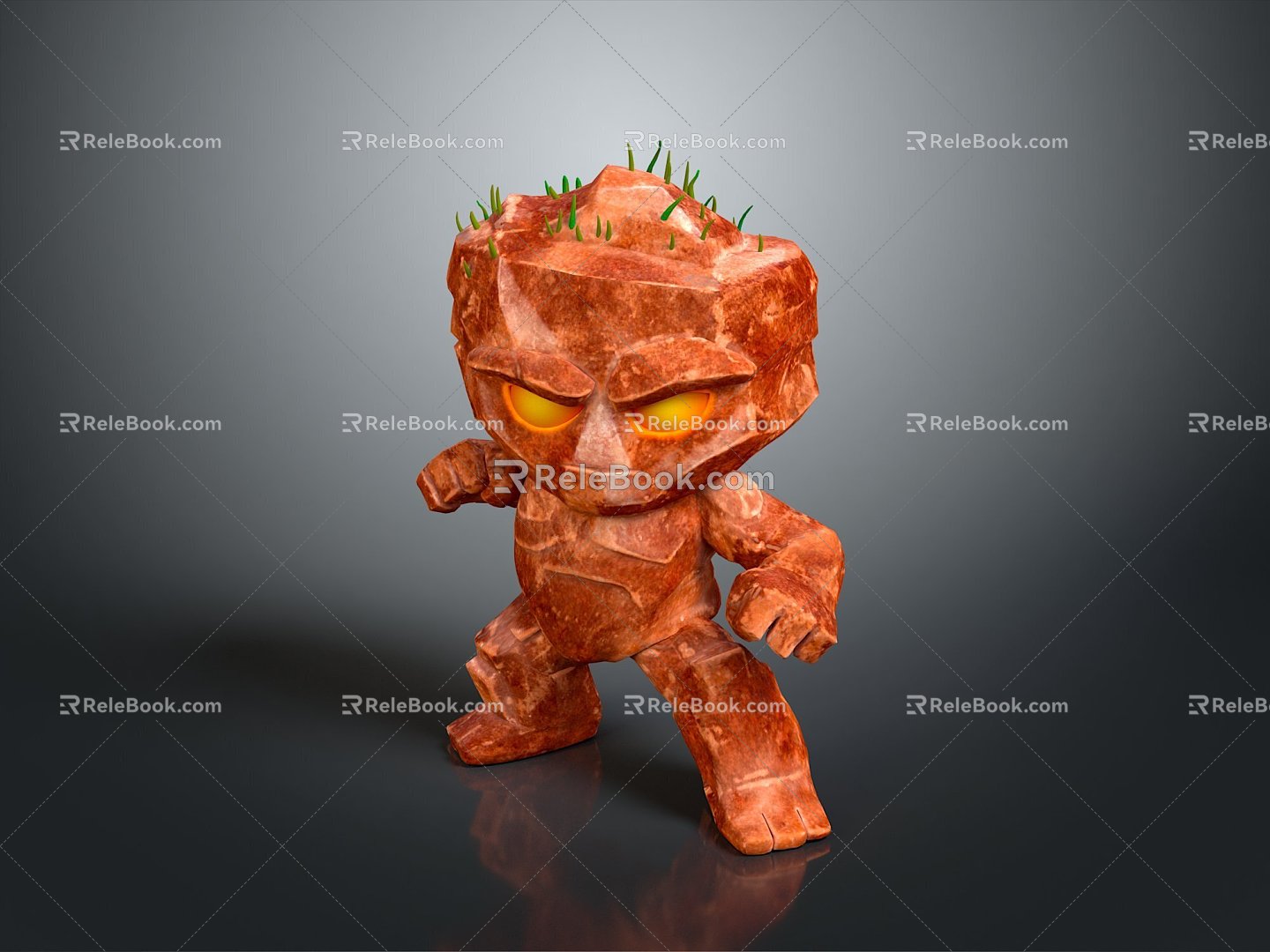 Watcher Rock Magic Stone Man Stone Man Monster Monster Cartoon Monster Cartoon Monster Animation Monster 3d model