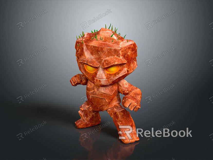 Watcher Rock Magic Stone Man Stone Man Monster Monster Cartoon Monster Cartoon Monster Animation Monster model