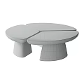 Elegant Modern Coffee Table With Round Dark Wood Top And Unique Pedestal Base