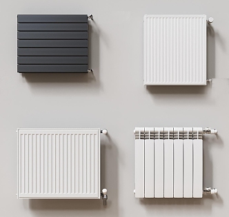 Modern heating pipe radiator 3d model