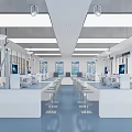 modern experimental classroom 3d model