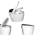 Modern White Ceramic Toilet Models With Open Lid And Contemporary Design Features