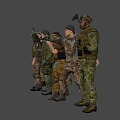 Military role multiplayer 3d model