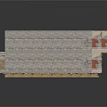 Classical Architecture Model Featuring Columns Courtyard Tile Roof And Decorative Walls
