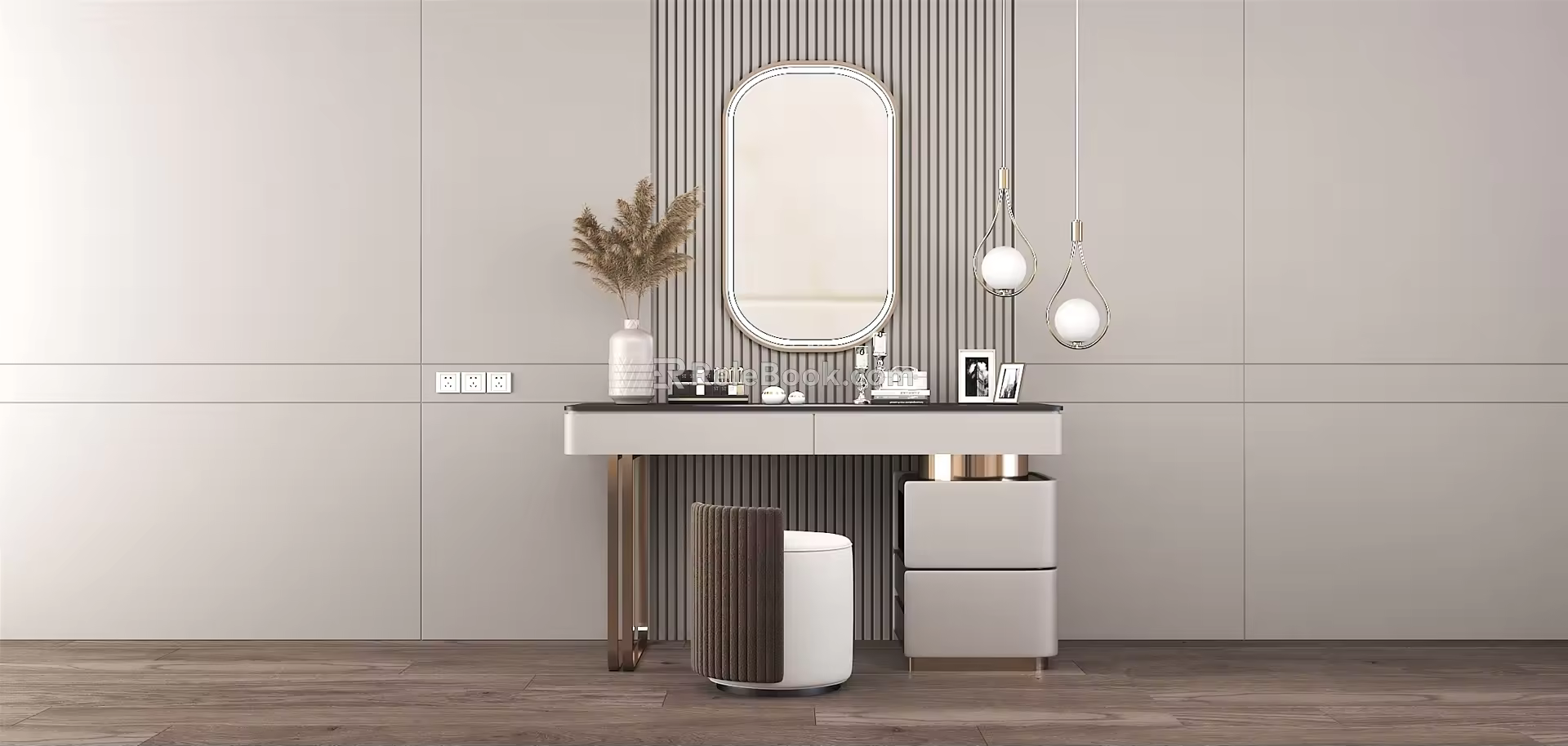 Light Luxury Dressing Table 3d model