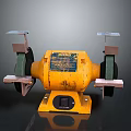 Yellow Bosch Bench Grinder Heavy Duty Industrial Hardware Tool with Dual Grinding Wheels