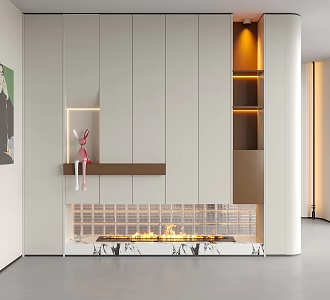 Modern Decorative Entrance Partition 3d model
